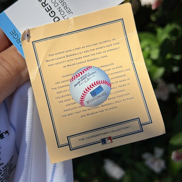 NWT Cooperstown Collection Dodgers Button Down Jersey Size L. - Picture 5 of 17